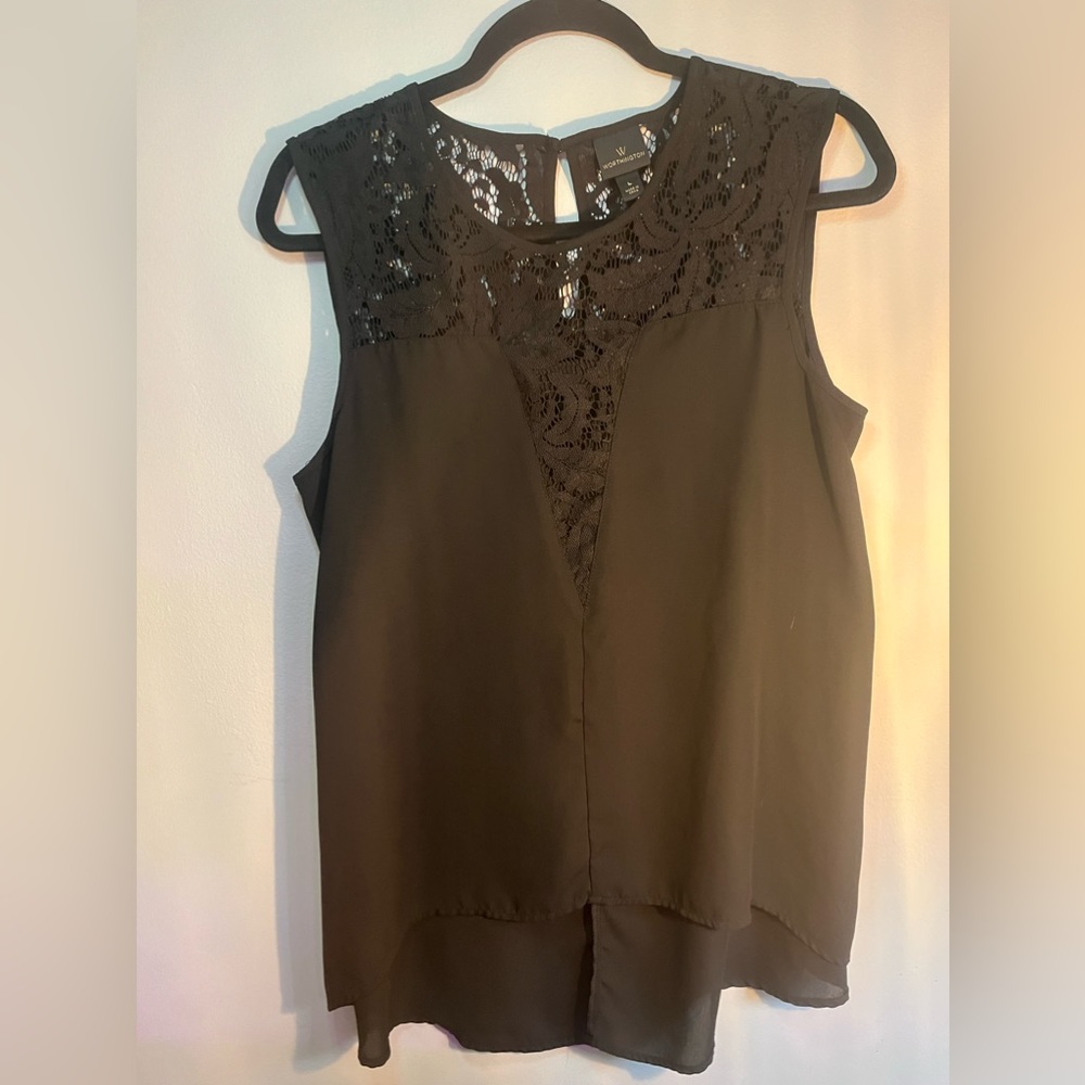 Worthington Woman’s Lace Top (Black)